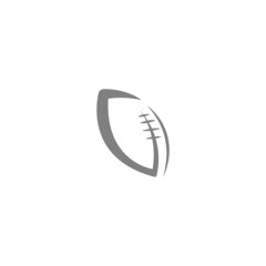 Rugby ball icon logo design