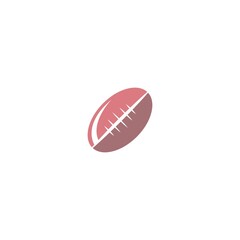 Rugby ball icon logo design