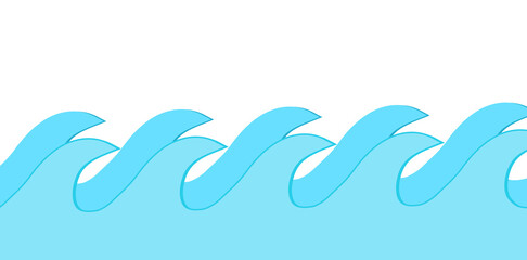 Sea wave pattern background. Line water waves. Vector illustration