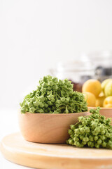 Organic local vegetable from northern Thai farmer  market on white background