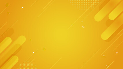abstract background vector illustration. yellow gradient background with line and circle shape.
