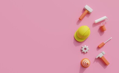 happy labour day 3d illustration