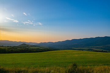 beautiful landscapes of nature in georgia in summer