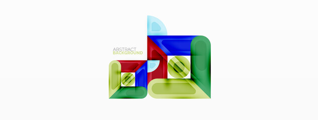 Creative geometric wallpaper. Minimal abstract background. Circles lines squares composition vector illustration for wallpaper banner background or landing page