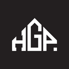 HGP letter logo design on Black background. HGP creative initials letter logo concept. HGP letter design. 