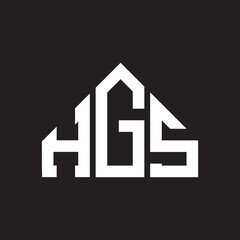 HGS letter logo design on Black background. HGS creative initials letter logo concept. HGS letter design. 