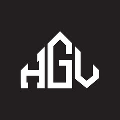 HGV letter logo design on Black background. HGV creative initials letter logo concept. HGV letter design. 