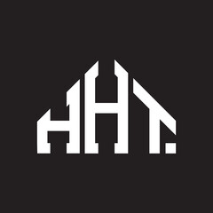 HHT letter logo design on Black background. HHT creative initials letter logo concept. HHT letter design. 