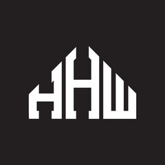 HHW letter logo design on Black background. HHW creative initials letter logo concept. HHW letter design. 