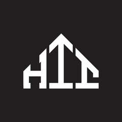 HII letter logo design on Black background. HII creative initials letter logo concept. HII letter design. 