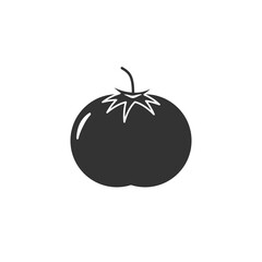 Silhouette icon of tomato vector illustration