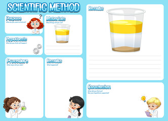 The science method worksheet for children