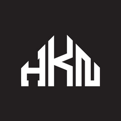 HKN letter logo design on Black background. HKN creative initials letter logo concept. HKN letter design. 