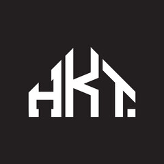 HKT letter logo design on Black background. HKT creative initials letter logo concept. HKT letter design. 