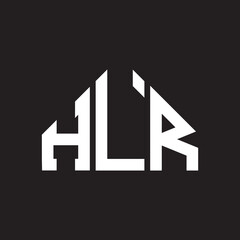 HLR letter logo design on Black background. HLR creative initials letter logo concept. HLR letter design. 