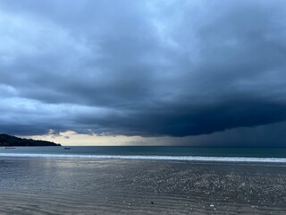 storm clouds over the sea