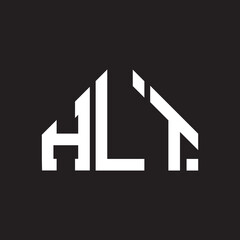HLT letter logo design on Black background. HLT creative initials letter logo concept. HLT letter design. 