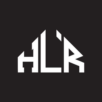 HLR letter logo design on Black background. HLR creative initials letter logo concept. HLR letter design. 