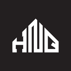 HNQ letter logo design on Black background. HNQ creative initials letter logo concept. HNQ letter design. 