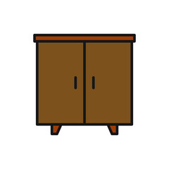 cupboard wardrobe for website graphic resource, presentation, symbol