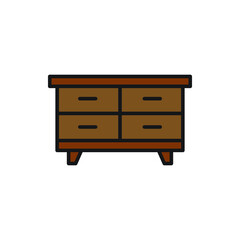 cupboard wardrobe for website graphic resource, presentation, symbol