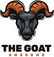 goat head character mascot logo