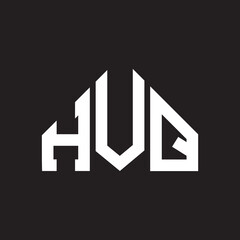 HVQ letter logo design on Black background. HVQ creative initials letter logo concept. HVQ letter design. 