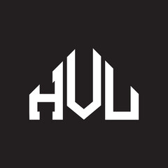 HVU letter logo design on Black background. HVU creative initials letter logo concept. HVU letter design. 