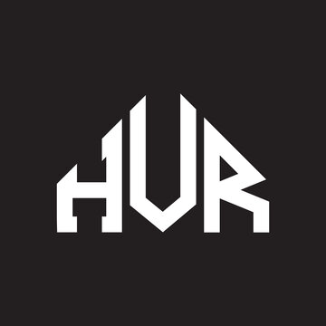 HVR letter logo design on Black background. HVR creative initials letter logo concept. HVR letter design. 