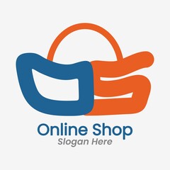OS logos. online shop logo. ecommerce logo