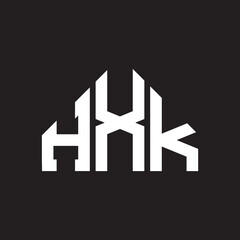 HXK letter logo design on Black background. HXK creative initials letter logo concept. HXK letter design. 
