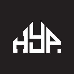 HYP letter logo design on Black background. HYP creative initials letter logo concept. HYP letter design. 