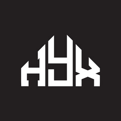 HYX letter logo design on Black background. HYX creative initials letter logo concept. HYX letter design. 