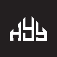 HYY letter logo design on Black background. HYY creative initials letter logo concept. HYY letter design. 