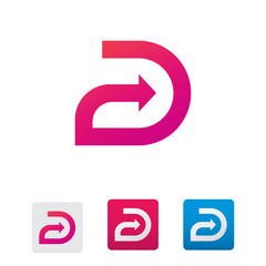 Modern logo Design Template. Abstract D Arrow logo template  