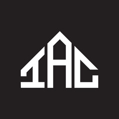 IAC letter logo design on Black background. IAC creative initials letter logo concept. IAC letter design. 