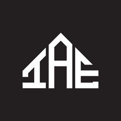IAE letter logo design on Black background. IAE creative initials letter logo concept. IAE letter design. 