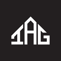 IAG letter logo design on Black background. IAG creative initials letter logo concept. IAG letter design. 