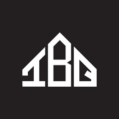 IBQ letter logo design on Black background. IBQ creative initials letter logo concept. IBQ letter design. 