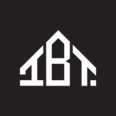 IBT letter logo design on Black background. IBT creative initials letter logo concept. IBT letter design. 