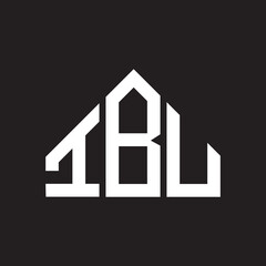 IBU letter logo design on Black background. IBU creative initials letter logo concept. IBU letter design. 
