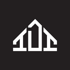 IDI letter logo design on Black background. IDI creative initials letter logo concept. IDI letter design. 