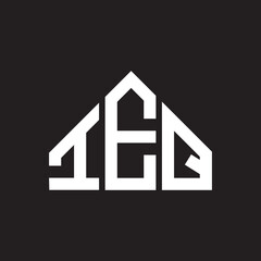 IEQ letter logo design on Black background. IEQ creative initials letter logo concept. IEQ letter design. 
