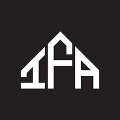 IFA letter logo design on Black background. IFA creative initials letter logo concept. IFA letter design. 
