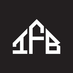 IFB letter logo design on Black background. IFB creative initials letter logo concept. IFB letter design. 

