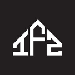 IFZ letter logo design on Black background. IFZ creative initials letter logo concept. IFZ letter design. 
