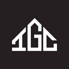 IGC letter logo design on Black background. IGC creative initials letter logo concept. IGC letter design. 

