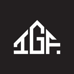 IGF letter logo design on Black background. IGF creative initials letter logo concept. IGF letter design. 
