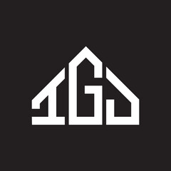 IGJ letter logo design on Black background. IGJ creative initials letter logo concept. IGJ letter design. 
