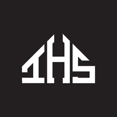 IHS letter logo design on Black background. IHS creative initials letter logo concept. IHS letter design. 
